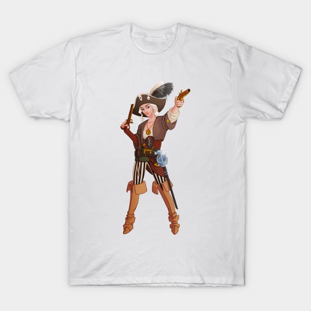 Pirate girl T-Shirt by VermilionBlond